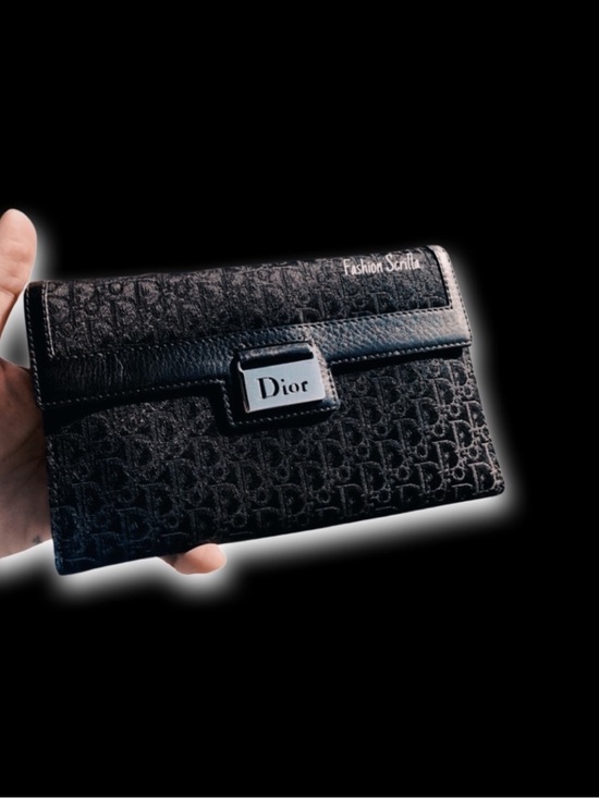 Dior Handbags - Dior John Galliano Y2K Street Chic Jacquard Black Oblique Monogram Logo Wallet